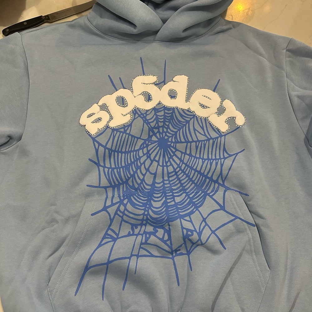 Sky blue Sp5der hoodie